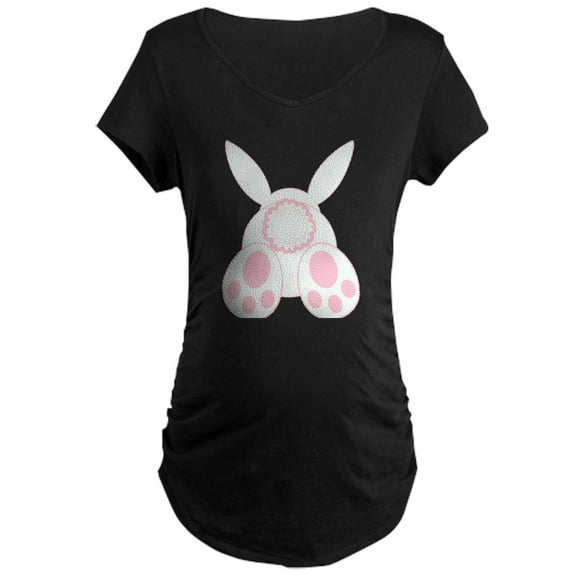 CafePress - Bunny Back Maternity T Shirt - Maternity Dark T-Shirt