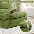 thumbnail image 6 of NOFFA 2 Set Comfy Reading Chair for Adults, Boneless Couch with High Rebound Foam, Removable Scratch-Resistant Fabric for Bedroom, Living Room(Green), 6 of 8