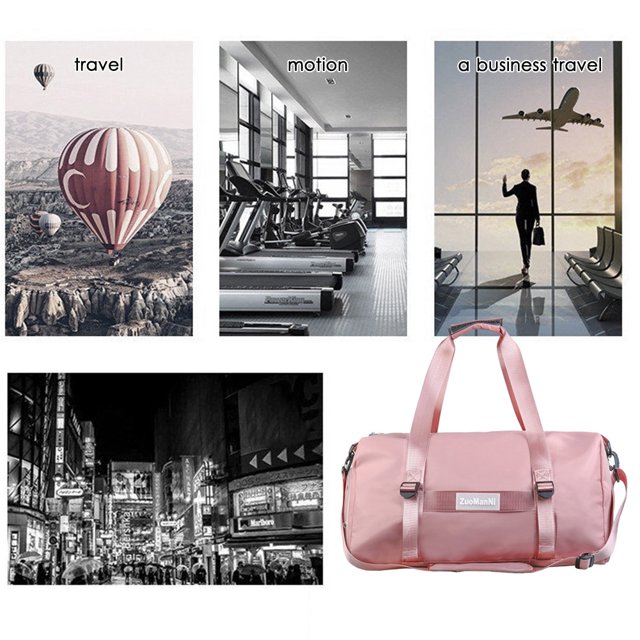 Bolsa De Ejercicios Bolsa de fitness de nailon, bolsas de gimnasio portátiles multifuncionales para hombres y mujeres (rosa) Tmvgtek Para Estrenar