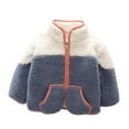 thumbnail image 5 of Godderr Boys Girls Fall Winter Coat Fleece Sweatsuit for Kids Baby 1-5Y Full Zipper Thick Warm Fleece Outerwear Neutral Toddlers Warm Clothes Top, 5 of 8