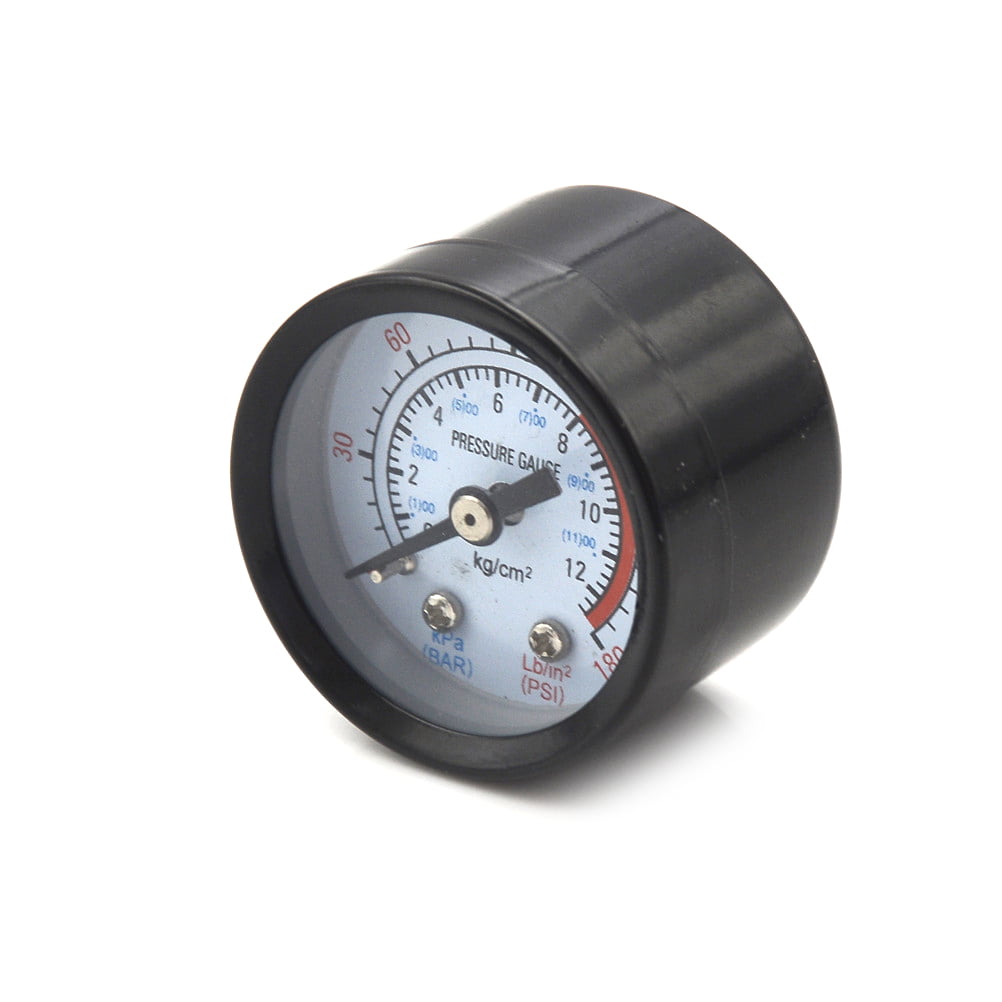 10mm Thread Gas Air Pump Pressure Gauge Compressor Manometer 0-12BAR 0-180PSI WF 