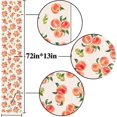 thumbnail image 3 of Peach Table Runner Sweet Peach Party Decoration Summer Fruit Rustic Home Kitchen Dining Room Decor 71 Inches Long, 3 of 5