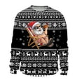 thumbnail image 4 of NLLSHGJ Chandail à Capuche Homme Fermeture Éclair Automne et Hiver Tendance Décontractée Imprimé de Noël Chandail Col Rond Chandail à Capuche pour Homme Fermeture Éclair Sans Capuche Chandails en Molleton Homme Chandails à Capuchon Fermeture Éclair, 4 of 4