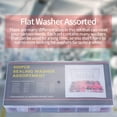 thumbnail image 3 of 600Pcs Fibre Washer Assorted Kit 12 Size Red Steel Paper Fiber Flat Washer Kit Flat Ring Seal Assortment Kit,red, 3 of 8