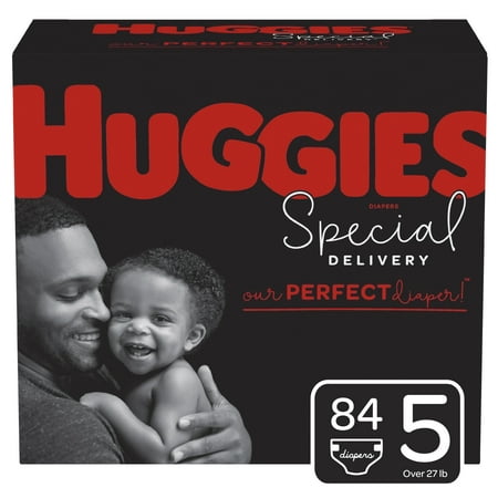 Huggies Special Delivery Hypoallergenic Baby Diapers, Size 5, 84 Ct, One Month Supply