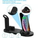thumbnail image 4 of Cargador inalámbrico, base de carga inalámbrica 4 en 1 para Apple Watch y Airpods, estación de carga compatible con iPhone X/XS/XR/Xs Max/8/8 Plus-negro/plateado Vhermosa FLD-2781, 4 of 4