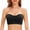 Black, variant on Spring Summer Anti-Slip Strapless Bandeau Bras for Women, Integrated Fixed Cup Seamless Bra, Low-Cut Dress Layering Push Up Anti-Slide Tube Tops Beige XL