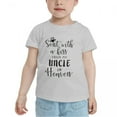 thumbnail image 2 of Sent with A Kiss from My Uncle in Heaven Cute Toddler Tshirts for Boys Girls (Gray, Youth L), 2 of 5