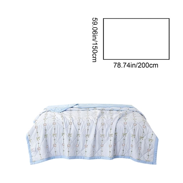 Ohufall Cooling Comforter Cotton Comforter Summer Bedding Thin Lightweight Washable Quilt Core Soft Breathable For Student Use