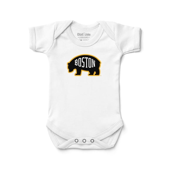 Newborn & Infant Chad & Jake White Boston Bruins Bodysuit