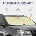 thumbnail image 4 of Honeii Rabbit With Tie Print Foldable Car Sun Shade for Windshield, 2-Piece UV Protection Shade, Protects Car Interior, Ideal for Cars, Trucks, SUVs-Medium, 4 of 6
