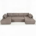 thumbnail image 4 of [Modern U-shaped Sofa 138.5" with Breathable Mesh Fabric and 6-seat Capacity], 4 of 16