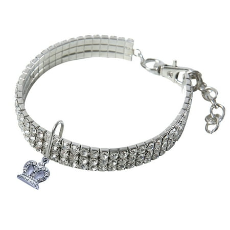 Christmas Clearance Under $5.00 Pet Decoration Triple Diamond Collar Fashion Dog Cat Accessories Necklace Pet Jewelry