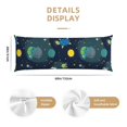 thumbnail image 2 of Naloa Space and Animals Super Soft 20x60 Body Pillow Case,Long Side Hidden Zipper（PILLOWS ARE NOT INCLUDED）, 2 of 6