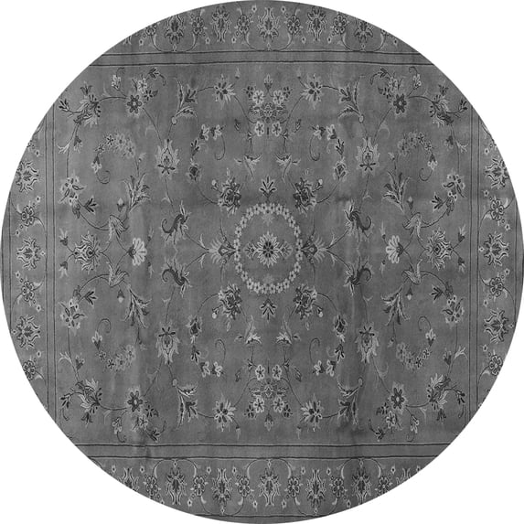 Ahgly Company Indoor Round Persian Gray Traditional Area Rugs, 3' Round