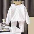 thumbnail image 2 of CAICJ98 Toddler Boy Pajamas Cotton Snug Fit Long Sleeve Pajama Top and Pants Set Kids Sleepwear Girls Baby Clothes (White,9-12 Months), 2 of 4