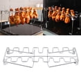 thumbnail image 3 of 2pcs Chicken Wing Leg Grill Rack Folding Barbecue Oven Roaster Stand, 3 of 12