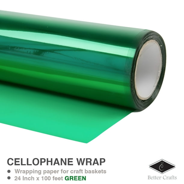 Cellophane Wrap 24"Inch x 100'Ft Mylar Sheet Cellophane Roll Great