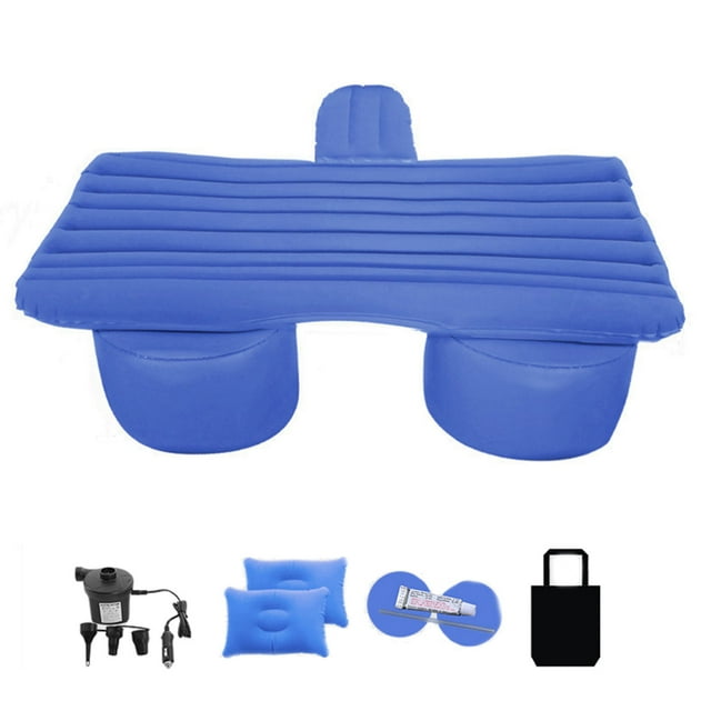 tredstone Car Inflatable Bed With Unique Wave For Comfortable Sleep Rear Seat Air Cushion Bed Mattress Car Bed Blue Round footed pier