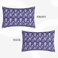 thumbnail image 2 of Balery Skull Purple Flower Bedding Queen Pillow Cases - Envelope Closure - Soft Brushed Microfiber Fabric - Shrinkage and Fade Resistant Pillow Cases-14"x20", 2 of 6