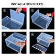 thumbnail image 3 of Plastic Shoe Box, 4/8/12x Stackable Black/ Clear Shoe Storage Box Sneaker Storage Bins Shoe Container Organizer for Women Men, 3 of 11