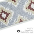 thumbnail image 5 of SussexHome Tetra Design 9" X 28" Stair Treads - 70 % Cotton Anti-Slip Carpet Strips for Indoor Stairs-Easy to Install Stair Treads with Double Adhesive Tape-Safe, Extra-Grip, 13-Pack-Maroon, 5 of 9