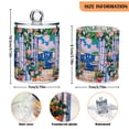 thumbnail image 5 of Yayeee 2 Pack Qtip Holder Bathroom Cotton Swab Canister with Lid Clear Dispenser Set, Floral Window, 5 of 6