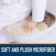 thumbnail image 2 of Buganda Soft Microfiber Toilet Lid Cover, Washable Bathroom Seat Covers, Fits Most Round, Elongated and Oblong Lids, Brown, 19.5"X18.5", 2 of 8
