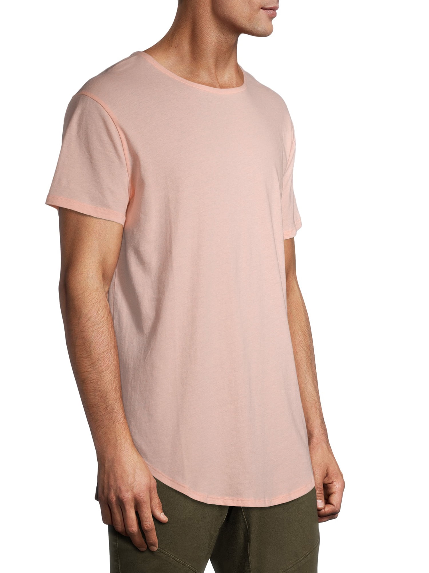 no boundaries men's elongated pocket tee