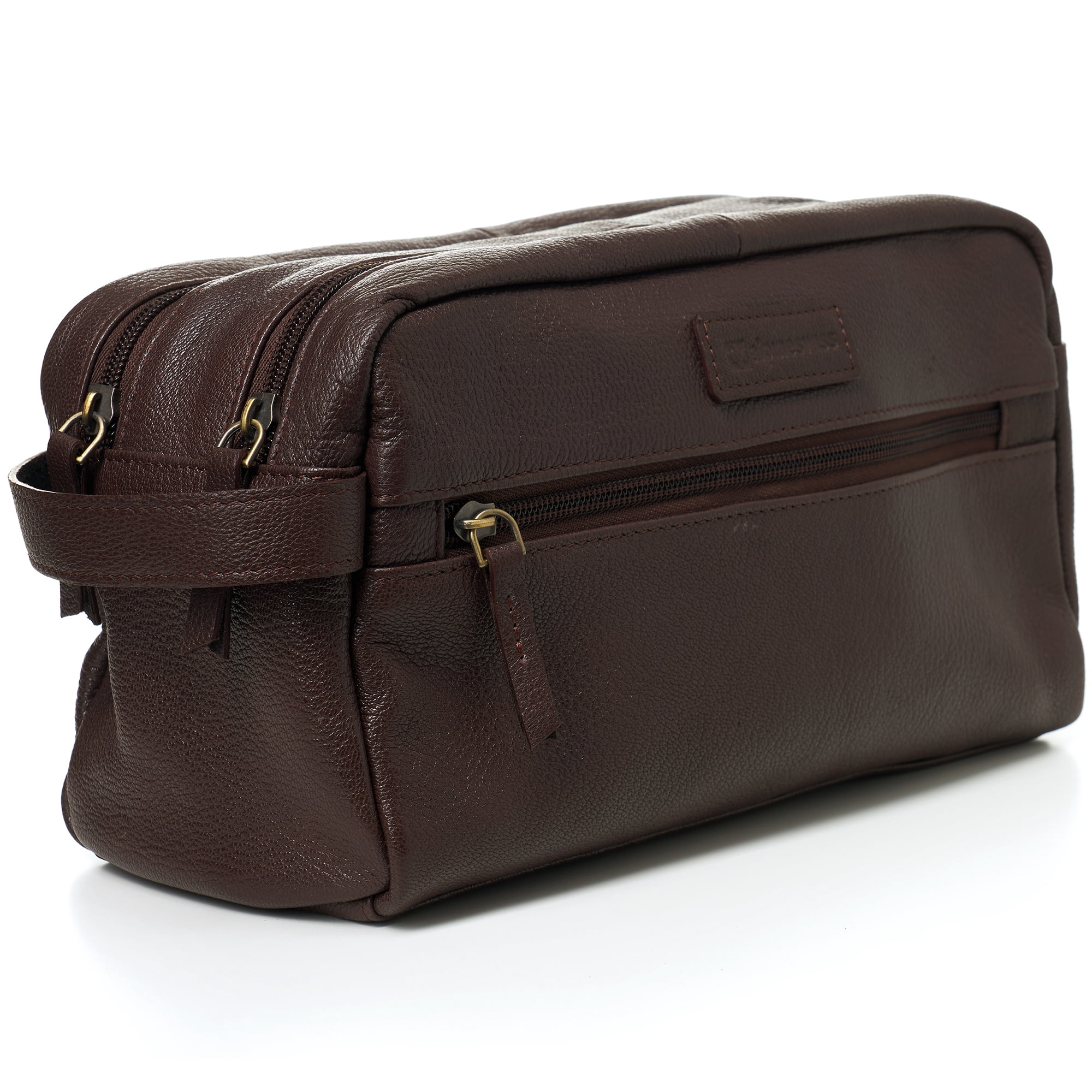 AlpineSwiss Sedona Toiletry Bag Genuine Leather Shaving Kit Dopp Kit Travel Case