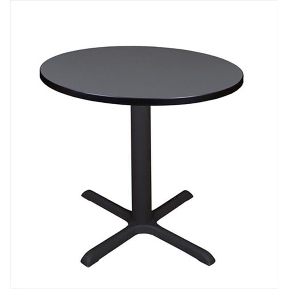 30 In. Round Cain Lunchroom Table - Grey