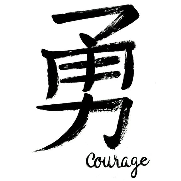 WallPops Courage Chinese Character Wall Art Kit