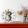 thumbnail image 2 of SKYSONIC Funny Cartoon Penguin Wall Clock 10 Inch Silent Non Ticking Round Clock Oil Painting Clock Easy to Read Clock for Living Room Bedroom Bathroom Home Decor, 2 of 7