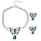 thumbnail image 2 of Juego De Aretes Y Collar Con Colgante De Mariposa, Conjunto De Aretes Y Collar Con Mariposas De Diamantes De Imitación De Doble Capa, Elegante, Verde Brillante Y Blanco Para Bodas, 2 of 7