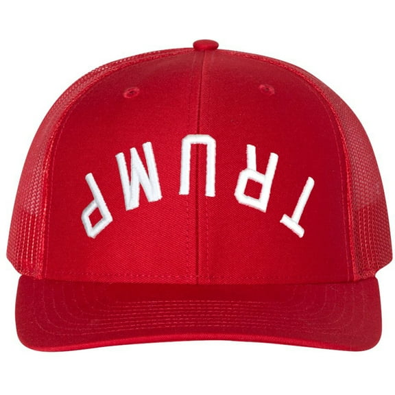 Trump Embroidered Trucker Hat, Support Donald Trump Political Rally Mesh Back Hat, Patriotic MAGA Hat for Men & Women