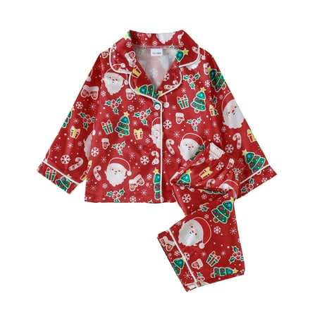 

Toddler Boys Girls Christmas Long Sleeve Cartoon Prints Tops T Shirt Pants Outfits Baby Active Wear for Teen Girls Matching Easter Dresses Sisters 2t Girls Clothes 3 Piece Set Girls Girl Athletic Wear