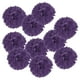 thumbnail image 1 of Uxcell 4" Pom Poms de Papel Duraderos para Decoración de Fiestas de Boda Púrpura Oscuro 10 Paquete, 1 of 6