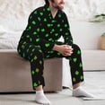 thumbnail image 6 of KLL Poker Shapes Sleepwear Mens Flannel Pajamas,Long Cotton Pj Set, 6 of 7