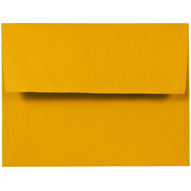 JAM A2 Envelopes, 4 3/8 x 5 3/4, Sun Yellow, 1000/Carton