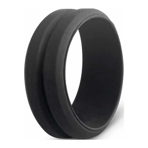 botthms Black Groove Silicone Ring