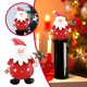 thumbnail image 2 of Funda festiva para botellas, ideal como centro de mesa para fiestas navideñas, disfraz de botella de vino de Papá Noel, alegre adorno, 2 of 6