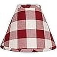 thumbnail image 3 of Home Collection by Raghu 10 Inch Buffalo Check Lamp Shade, Barn Red and Buttermilk, 3 of 4