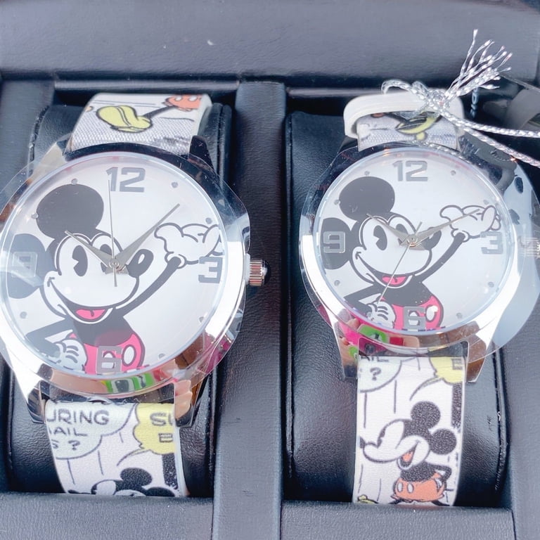 Disney Mickey Mouse His and Hers Watch Set with Rubber Band