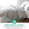 thumbnail image 3 of APSMILE 90 x 90 Inch Queen Sized All Season Feathers Down Comforter, Gray, 3 of 6