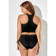 thumbnail image 4 of Swimsuits for All Cropped Racerback Tankini Set With Ruched Side Tie Brief, 4 of 5