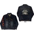 thumbnail image 1 of Queen Unisex Denim Jacket White Crest (Back Print), 1 of 3