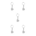 thumbnail image 2 of Youkk Teacher Keychains Bulk Heart-shape Key Chain with Smooth Stainless Steel Durable Rust Protection Charms Pendants D1114 5Set, 2 of 6