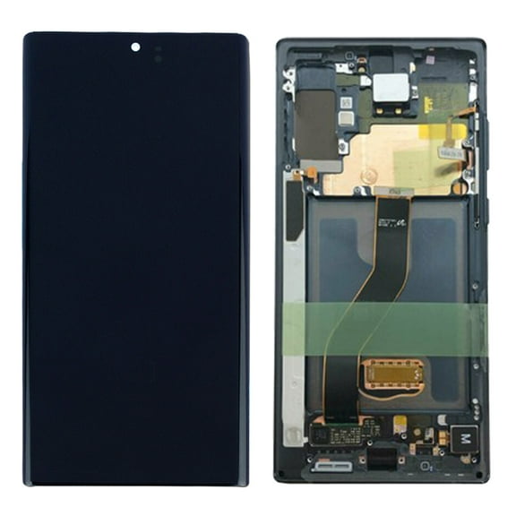 Replacement OLED Display Touch Screen Digitizer Assembly With Frame For Samsung Galaxy Note 10 (SM-N970W) - Aura Black