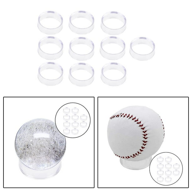 15-Pack Clear Acrylic Sphere Display Stands - Small Round Baseball Ring Holders For Collectibles, Crystal Balls, Marbles