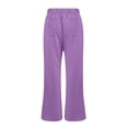 thumbnail image 6 of Cyglowse Women's Wide Waistband Sweatpants 2025 Trendy Baggy High Waisted Casual Trousers Flare Leg Pant Purple S, 6 of 8